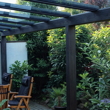 Bild Terrassendach aus Glas mit Aluminium Profile in verschiedenen Farben von Firma Aliplast