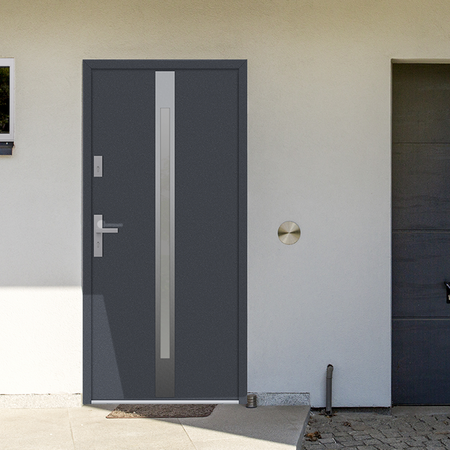Bild Aluminium Haustür mit Glas in der MItte FM-Tür ATU68