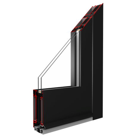 Drutex Aluminium Nebeneingangstür Profilsystem: MB-70 HI