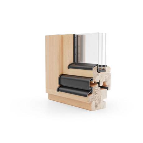 Eko Okna Holz Fenster Profilsystem: Naturo 80 Eko Okna Holz Fenster Profilsystem: Naturo 80