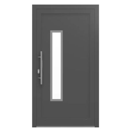 Bild Aluminium Haustür MB70 HI mit thermischer Trennung mit Füllung und Glas an der Seite