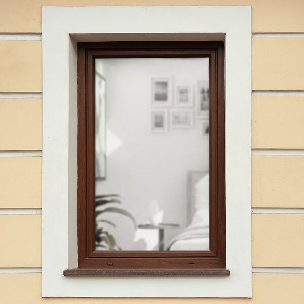 Bild Fensterbank mit Holzstruktur für Außen an Fenster Farbe angepasst
