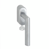 Bild Abschließbarer Fenstergriff Hoppe Amsterdam Inox F1 Silber mit Schlüssel