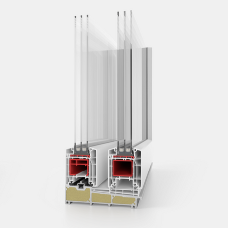 Aluplast Kunststoff Hebe-Schiebetür Profilsystem: HST 85 Premium