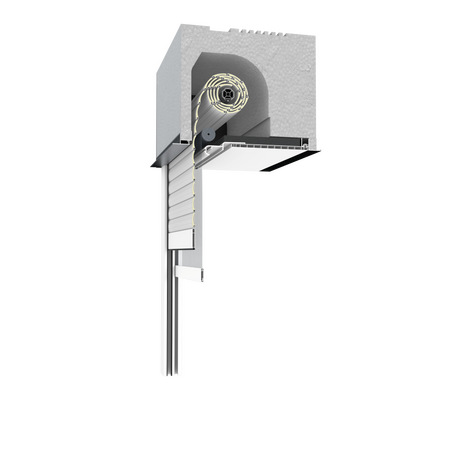 RS Styropor Aufsatzrollladen Profilsystem: RS Styropor Aufsatzrollladen mit Revision Innen  inkl. Insektenschutz