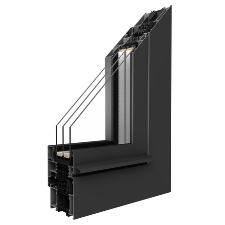Drutex Aluminium PSK-Tür Profilsystem: MB-86N SI
