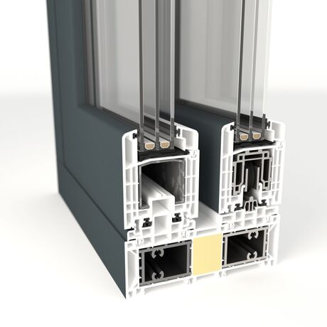 Gealan Kunststoff Hebeschiebetür Profilsystem: HST-S 9000