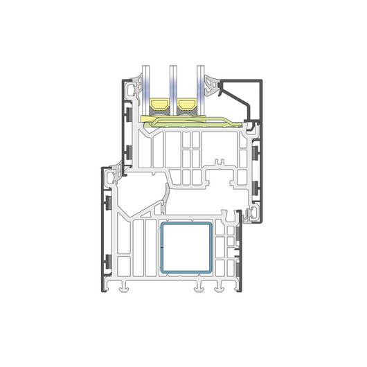 Veka Kunststoff Aluminium Balkontür Profilsystem: Veka AluConnect Kunststoff Aluminium Balkontür AluConnect 90084-001