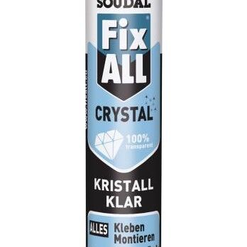 Soudal Fix ALL Crystal 300 g – transparenter Montagekleber und Dichtstoff Soudal Fix ALL Crystal 300 g – transparenter Montagekleber und Dichtstoff