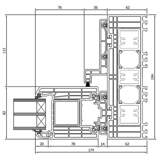 Drutex Kunststoff Hebe-Schiebetür Profilsystem: Iglo HS Drutex Kunststoff Hebe-Schiebetür Profilsystem: Iglo HS