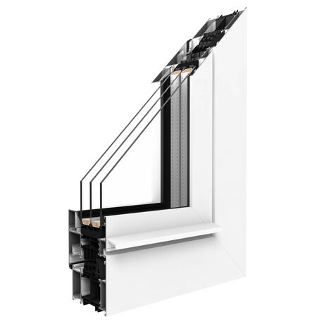 Drutex Aluminium Fenster Profilsystem: MB-86 SI