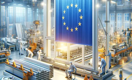 Bild Fabrik und Fenster aus Kunststoff in Europäischer Union hergestellt