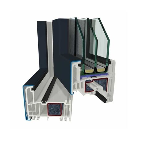 Gealan Kunststoff Aluminium PSK-Tür Profilsystem: S9000 mit Alu Schale