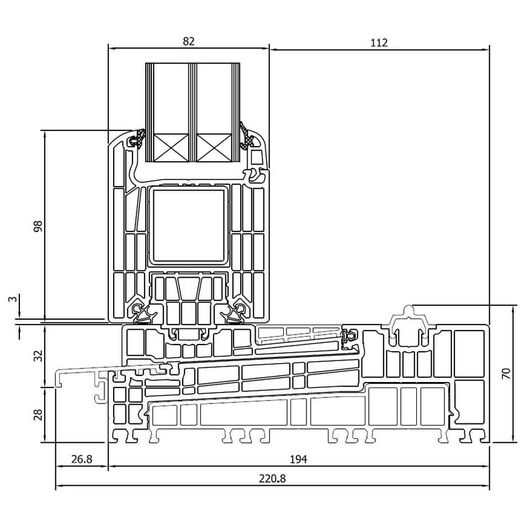 Drutex Kunststoff Hebe-Schiebetür Profilsystem: Iglo HS Drutex Kunststoff Hebe-Schiebetür Profilsystem: Iglo HS