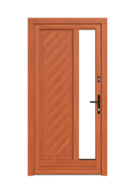 Bild Holz Haustür von Drutex mit Glas und individueller Aufteilung