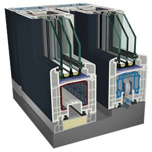 Gealan Kunststoff Aluminium Hebe-Schiebetür Profilsystem: HST-A mit ALU Schale Gealan Kunststoff Aluminium Hebe-Schiebetür Profilsystem: HST-A mit ALU Schale