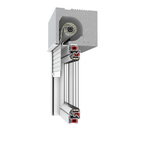 RS Styropor Aufsatzrollladen Profilsystem: RS Styropor Aufsatzrollladen mit Revision Außen RS Styropor Aufsatzrollladen Profilsystem: RS Styropor Aufsatzrollladen mit Revision Außen