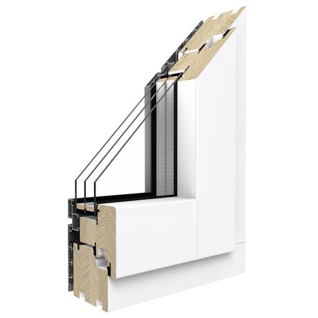 Drutex Holz Aluminium Balkontür Profilsystem: Duoline-78 (Kiefer) Drutex Holz Aluminium Balkontür Profilsystem: Duoline-78 (Kiefer)