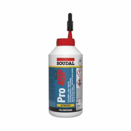 Soudal Pro 45P PU-Holzleim D4 750 g – schnellhärtender Holzleim für Innen und Außen Soudal Pro 45P PU-Holzleim D4 750 g – schnellhärtender Holzleim für Innen und Außen