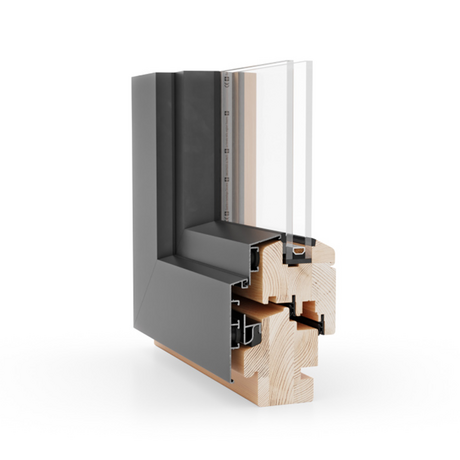 Eko Okna Holz Aluminium Fenster Profilsystem: Naturo 68 ALU
