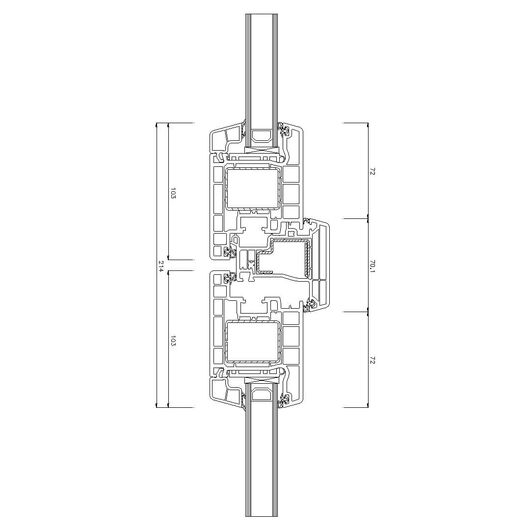 Schüco Kunststoff Hebeschiebetür Profilsystem: EasySlide CT 70