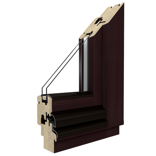 Drutex Holz Balkontür Profilsystem: Softline-68 (Kiefer) Holz Balkontür Softline-68 90023-001