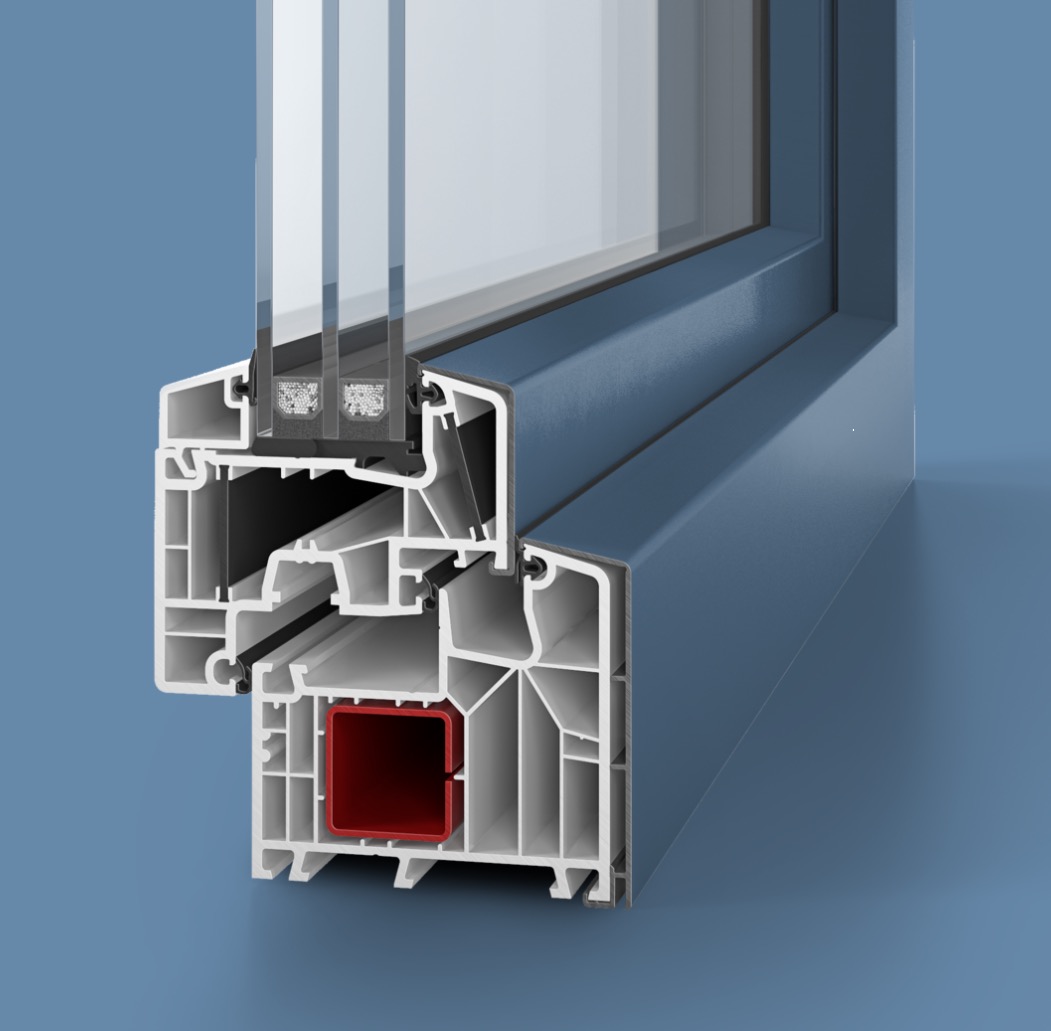 Bild Verschiedene Designoptionen der Fenster von Aluplast