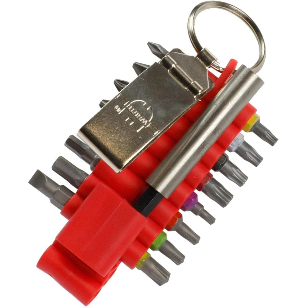 Würth Bit-Set mit Metall-Gürtelclip – 17-teilig, Praktisch und Vielseitig