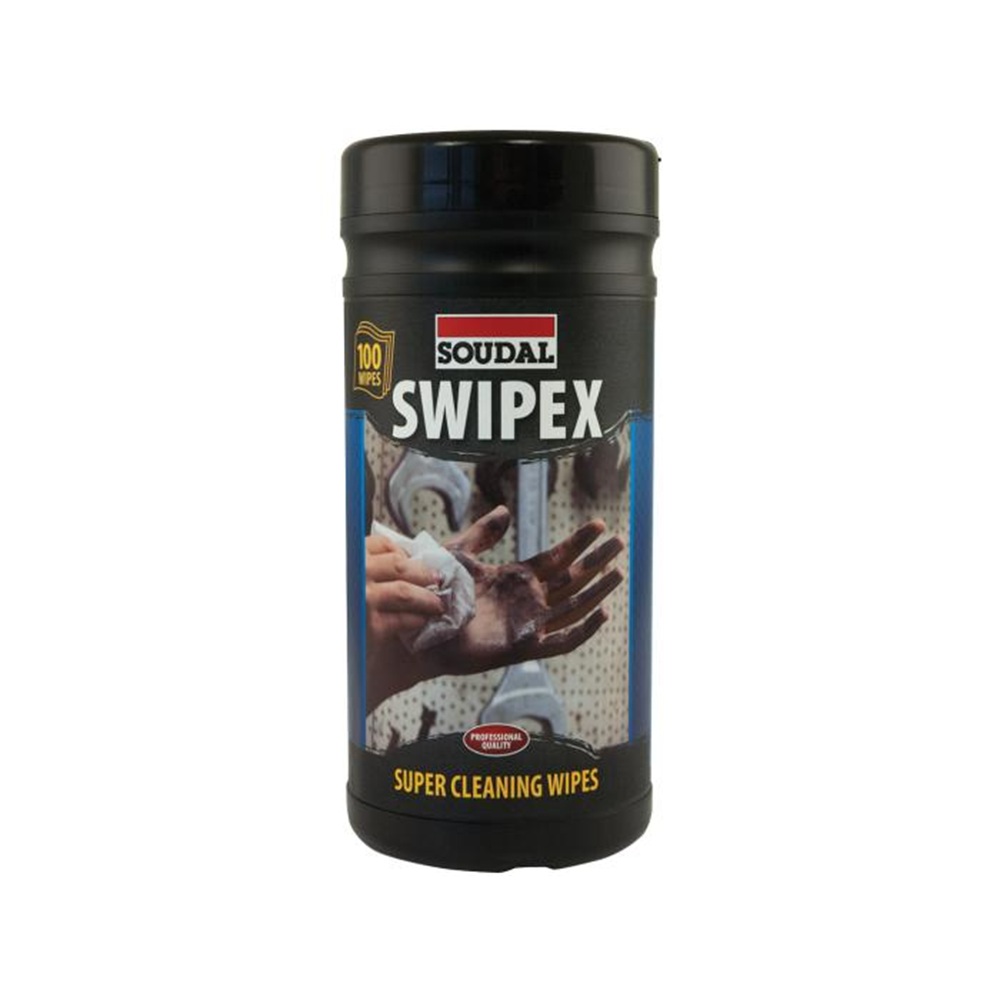 Soudal Swipex Reinigungstücher 100 Stück – Reinigungstücher für frische Dichtstoffe und PU-Schaum