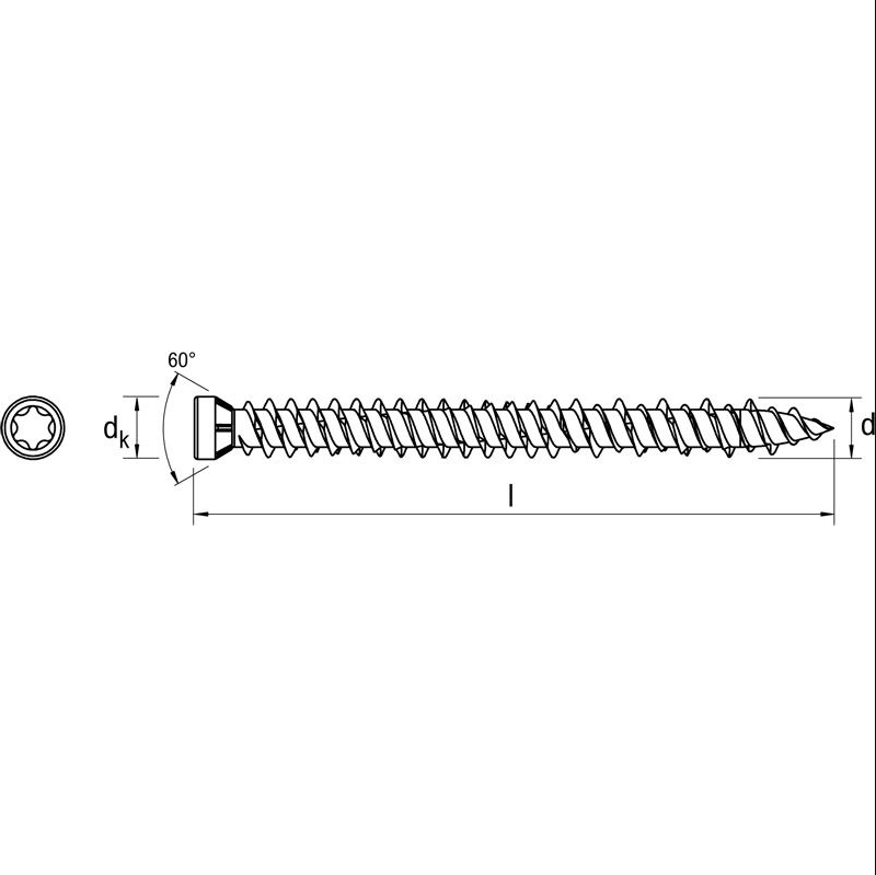 Fensterrahmenschraube RC2 Zylinderkopf 7,5 x Länge: 112 mm