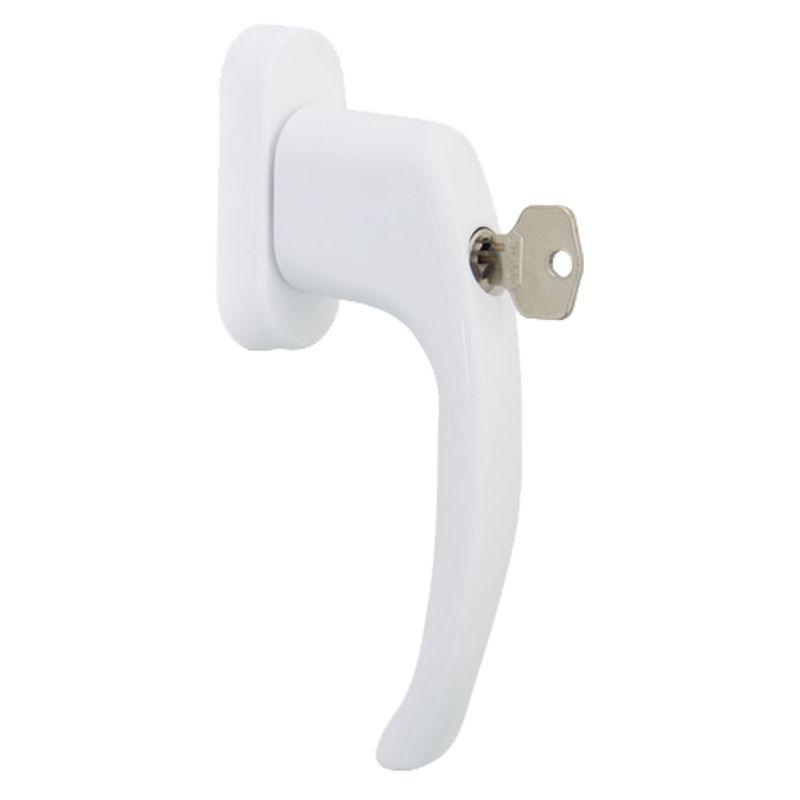 Standard Fenstergriff aus Aluminium Verschlussart: abschließbar inkl. Schlüssel Farbe: Weiß