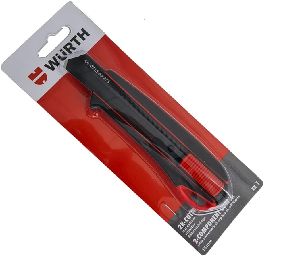 Produktbild Würth Cuttermesser 2-K Griff 18mm inkl. 3 Abbrechklingen, 071566275