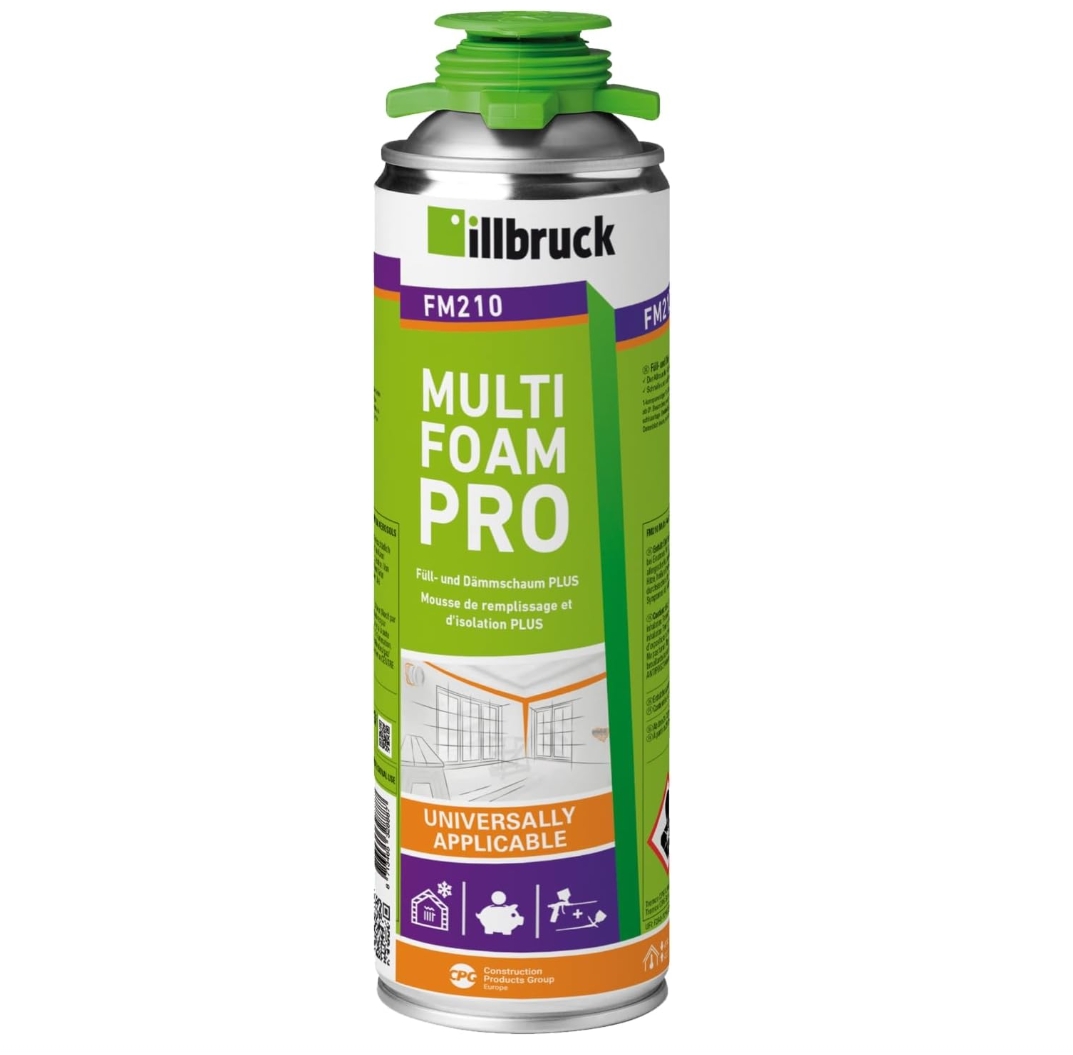 illbruck FM210 Fensterschaum 500 ml B2 grün – 1K PUR-Schaum für Fenster-, Tür- und Fassadenfugen