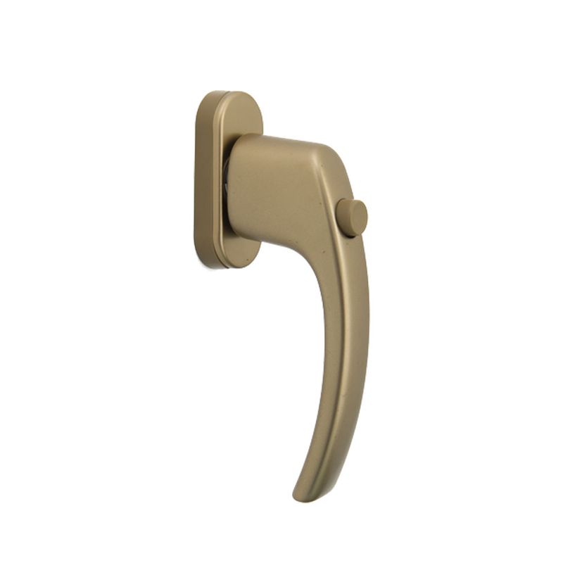 Standard Fenstergriff aus Aluminium Verschlussart: mit Druckknopf Farbe: Oliv