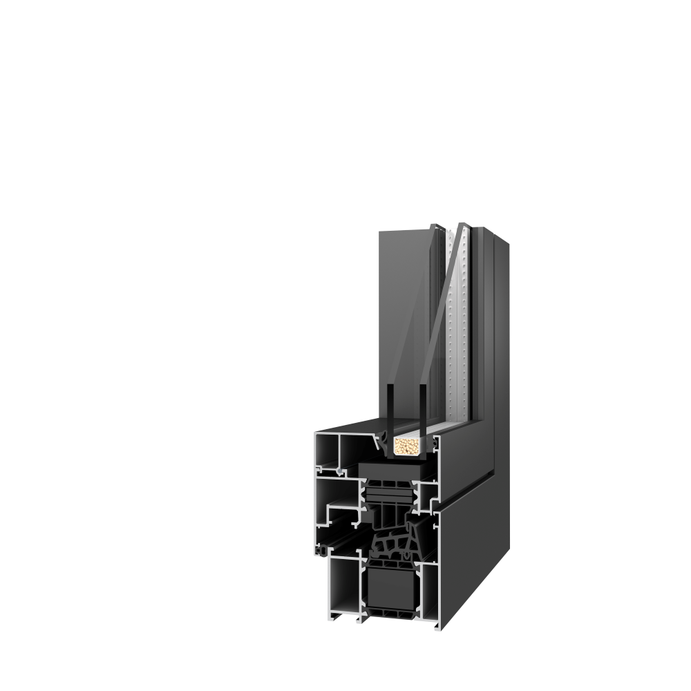 Drutex Aluminium Balkontür Profilsystem: MB-79N SI