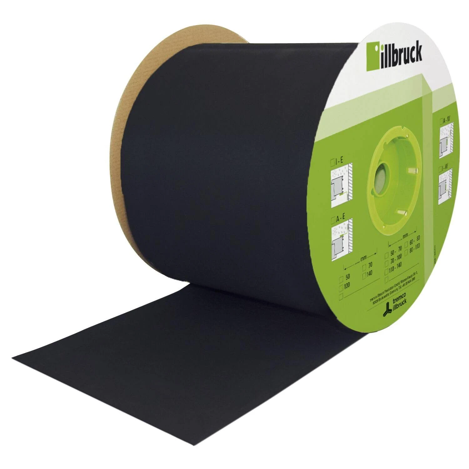 illbruck ME220 EPDM-Folie μ32.000 Stärke: 1,2 mm Breite: 100 mm Länge 25 m