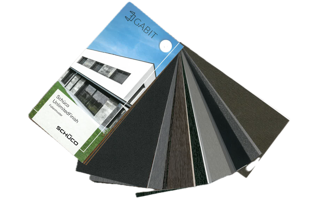 Schüco UnlimitedFinish Farbmuster – Vielfältige Farboptionen für PVC-Fenster und -Türen