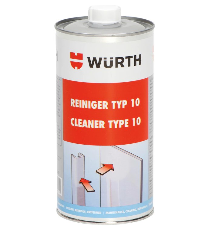 Würth Kunststoffreiniger Typ 10 – Spezialreiniger für PVC-hart weiß - leicht anlösend