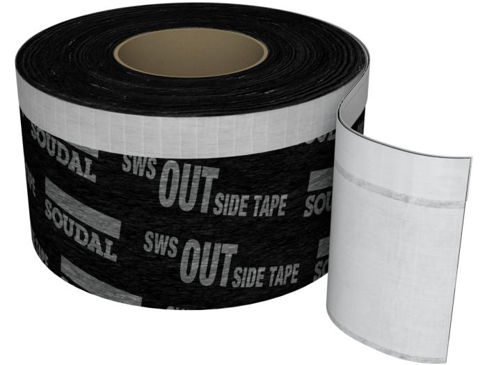 Soudal SWS Outside Extra – Selbstklebende Fensteranschlussfolie für Außenanwendungen Breite: 70 mm