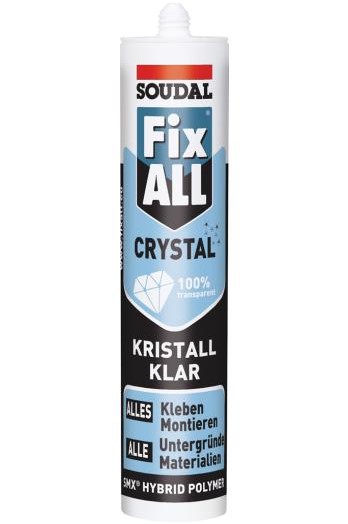 Soudal Fix ALL Crystal 300 g – transparenter Montagekleber und Dichtstoff