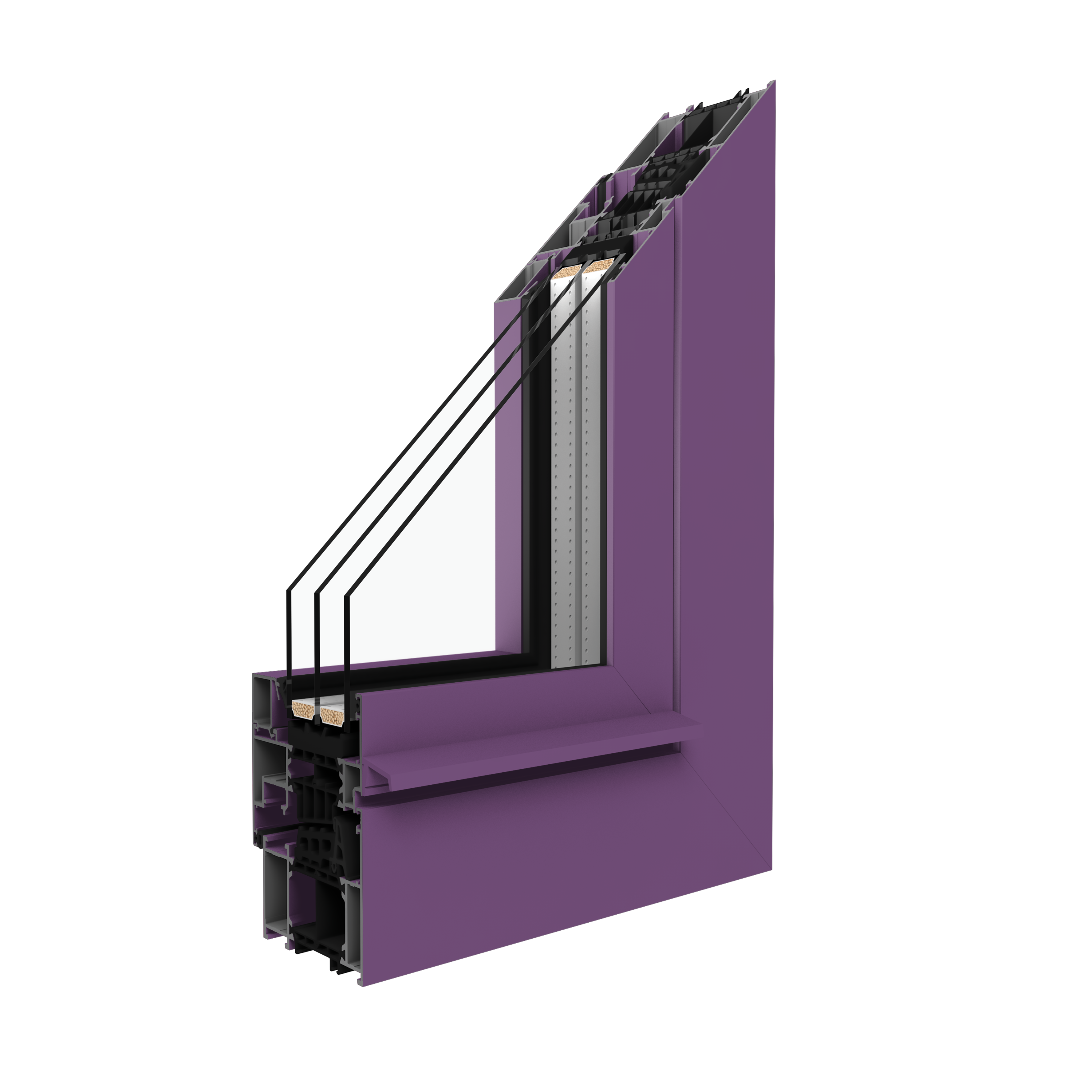 Aluprof Aluminium Balkontür Profilsystem: MB-86N SI