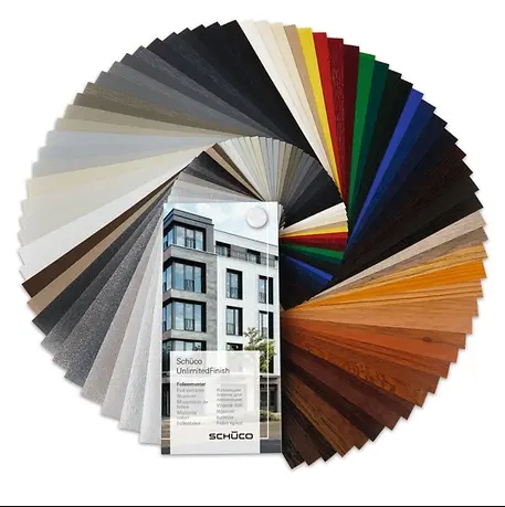 Schüco UnlimitedFinish Farbmuster – Vielfältige Farboptionen für PVC-Fenster und -Türen