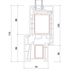 Gealan Nebeneingangstür Linear Kunststofftuer 