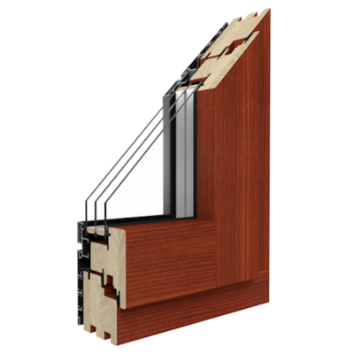 Holz Aluminium Balkontür Duoline-68