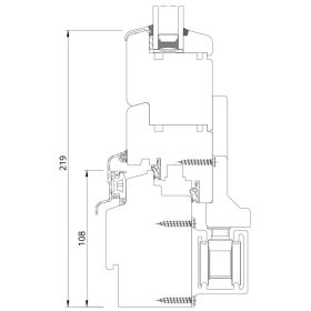 Drutex Faltschiebetür Softline-68 Faltanlage 